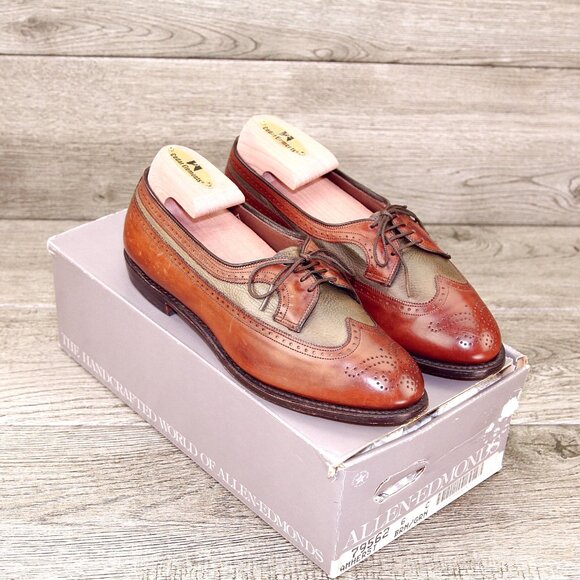 * NIB * $295 Allen Edmonds AMHERST Women's 6 C Green/Brown * add $15 Trees - Picture 12 of 13